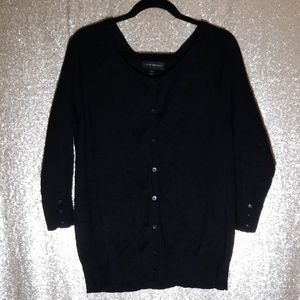 Lane Bryant black 3/4 sleeve cardigan